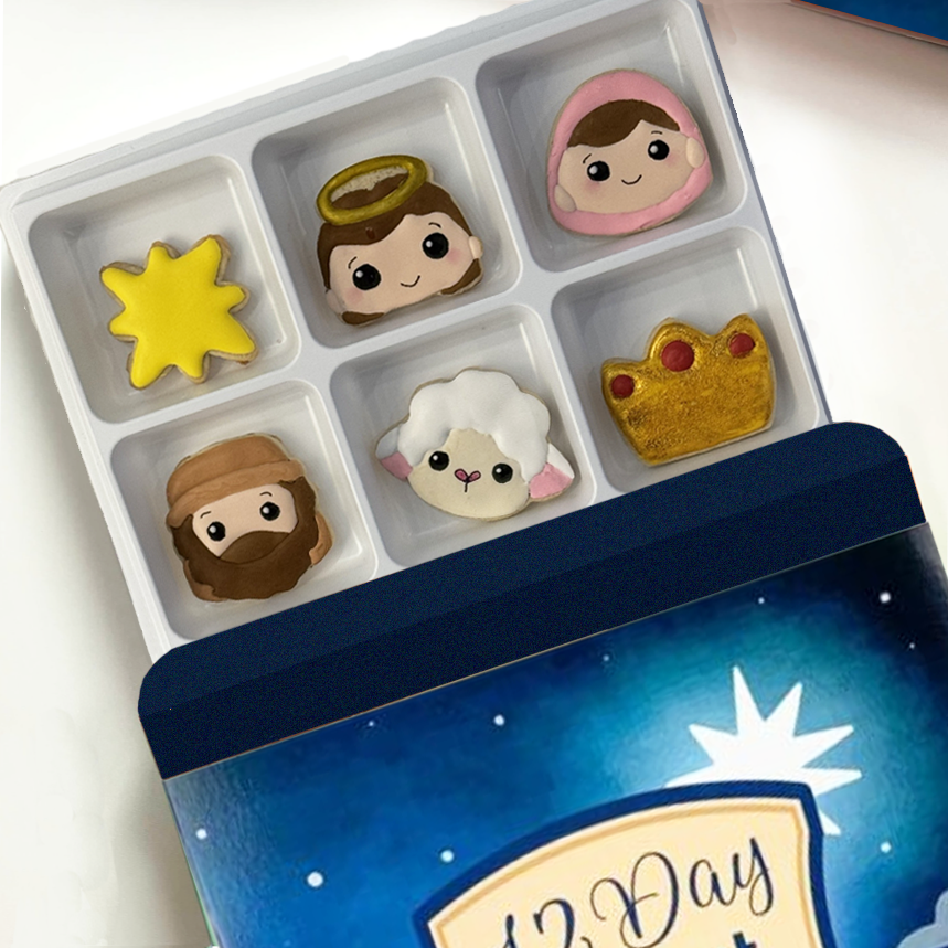12-Day Nativity Cookie Advent Calendar by Crumbprints — faith-inspired hand-decorated holiday sugar cookies