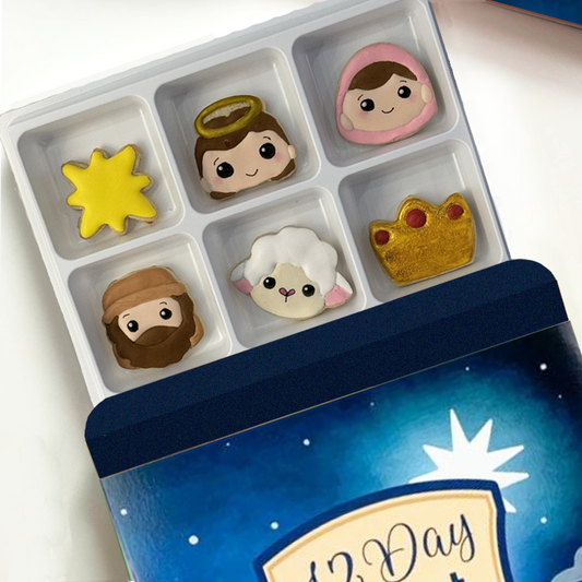 12-Day Nativity Cookie Advent Calendar by Crumbprints — faith-inspired hand-decorated holiday sugar cookies