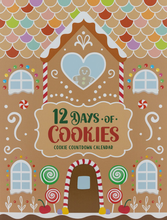 12-Day Gingerbread House Cookie Advent Calendar by Crumbprints — hand-decorated holiday sugar cookies gift set