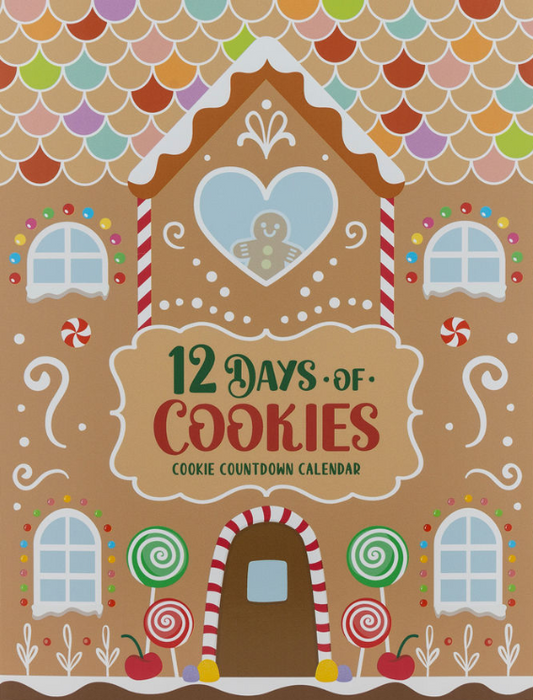 12-Day Gingerbread House Cookie Advent Calendar by Crumbprints — hand-decorated holiday sugar cookies gift set